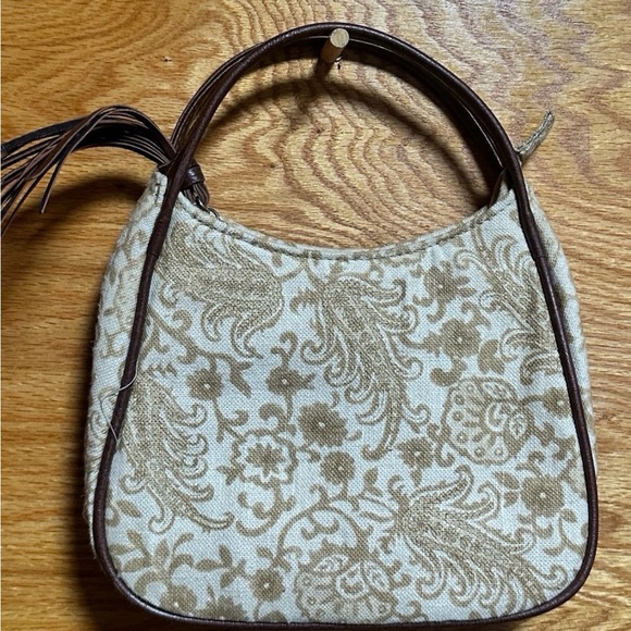 Victoria's Secret Handbags - Victoria's Secret Vintage Mini Canvas Paisley Handbag Satchel Purse